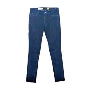 Anthropologie PILCRO SERIF Womens Pant 26 29x30 Navy Velvet Skinny 5 Pocket Low